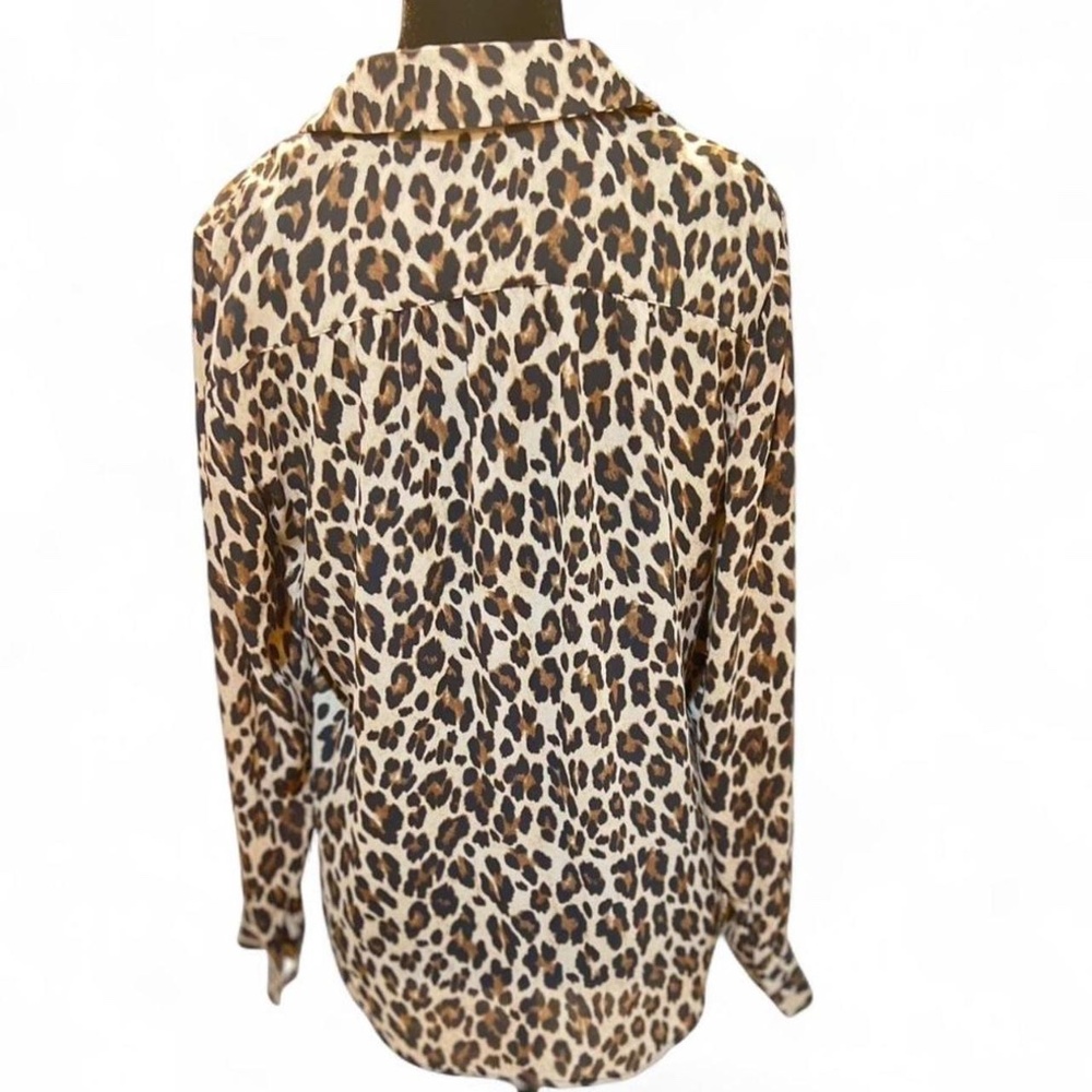 XS Vince Camuto Leopard Print Georgette Blouse (NWOT) - Picture 2 of 4